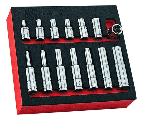 14pc torx star - socket, set
