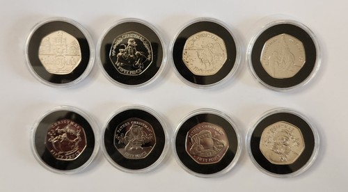 Gibraltar christmas 50p coin - christmas, 8