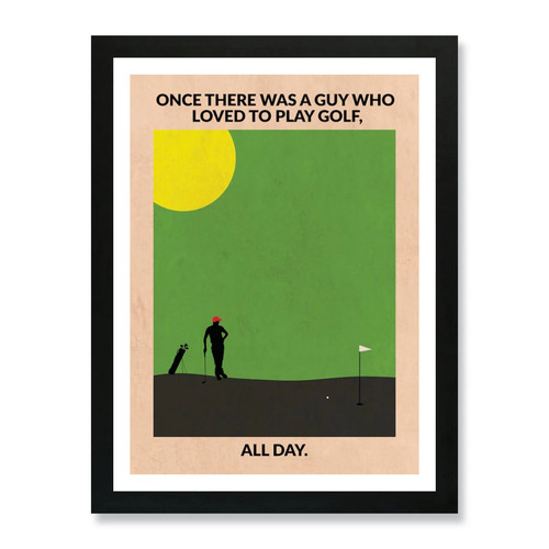 Golf guy framed - golf,