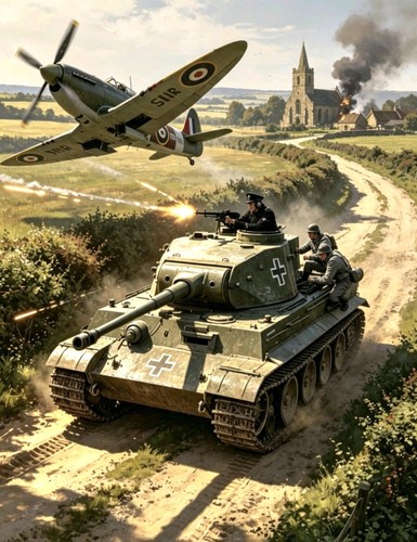 Ww2 spitfire atacking - ww2,