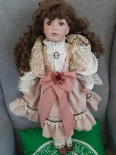 22" Porcelain Doll In Cream