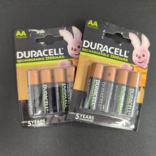 8x Duracell AA 2500mAh Duralock Ni-Mh Rechargeable Batteries. AA Battery