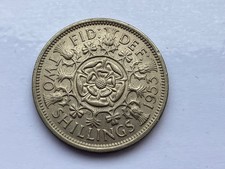 1953 Uncirculated Florin Two 2 Shilling Queen Elizabeth II From Sealed Pack UNC