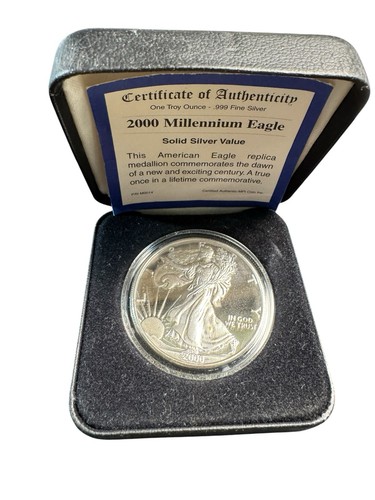 2000 millennium silver - silver, eagle