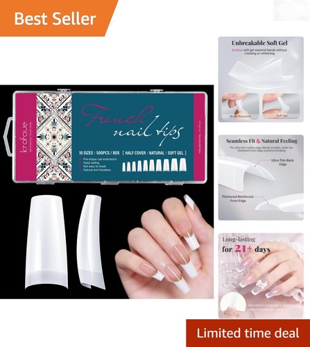 500pcs french white nail - 500pcs,