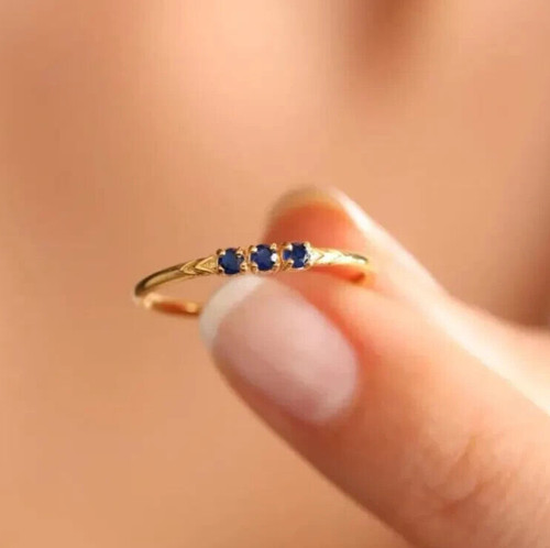Lab created small sapphire - created,