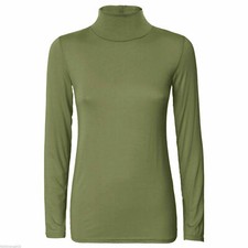 WOMENS POLO NECK TOP STRETCH