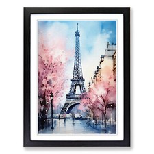 Eiffel Tower Tachisme Framed