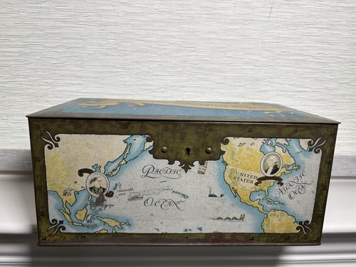 Antique tin world - tin, “world