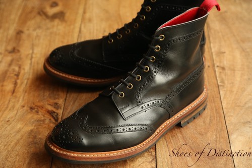 Trickers black leather - black, derby