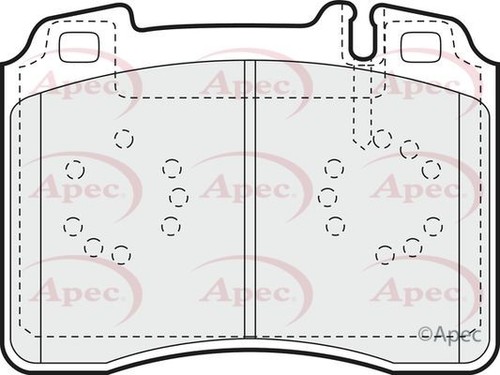 Apec front brake pad set - brake, for