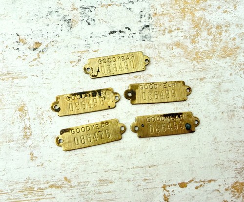 Five vintage brass goodyear - brass,
