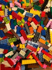 LEGO Basic Boulding Bricks 2x2 , 2x3 , 2x4, 2x8 Stud Pin 100 Pcs Mixed Colours