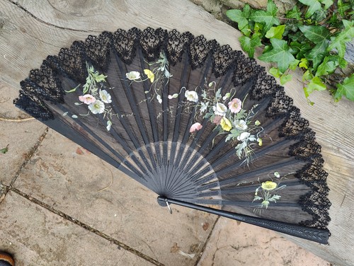 Antique hand fan circa - hand,
