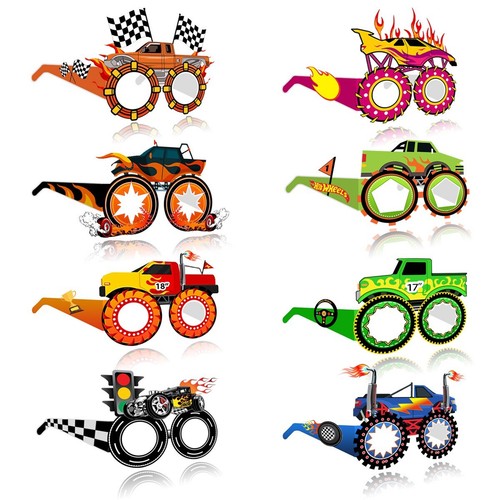 Monster truck party glasses - truck,