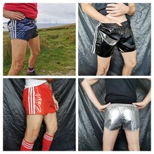 STRIPED SHORTS in glossy