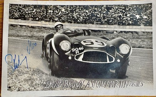Stirling moss hand signed card - moss,