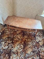 Vintage Danish 1960s Mid Century Teak Long Coffee Table With Magazine Rack