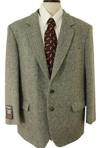 Mens vintage tweed - 44r, grey