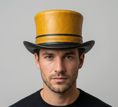 Yellow black genuine leather - black,