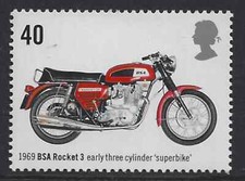 1969 BSA Rocket 3 on 2005 stamp