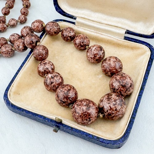 Vintage mottled brown - brown, round