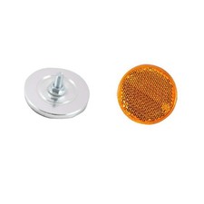 2X Round Amber Reflector Safety M5 Screw For ATV Dirt Bike Motorcycle Motorbike