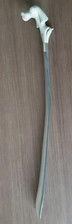 Vintage Dogs Head Plastic shoe horn. 20 Inches long