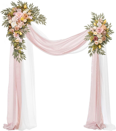 Champagne pink wedding arch - champagne,