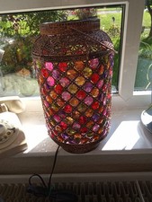 Moroccan style lamp 14 inch height