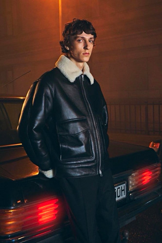Zara men black leather - men’s,