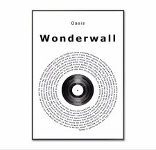 Oasis poster wonderwall vinyl - oasis,