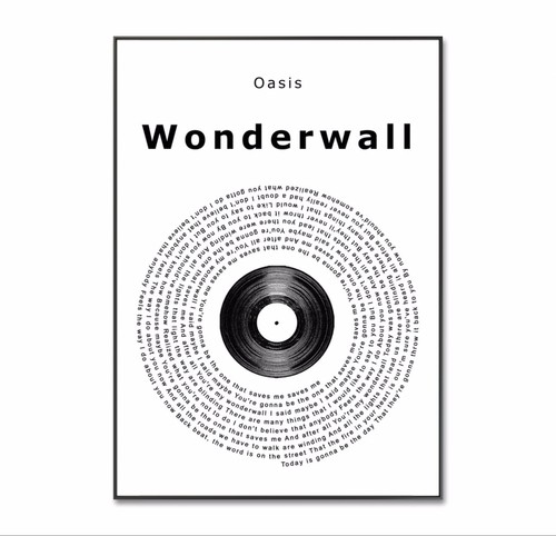 Oasis poster wonderwall - oasis, poster,