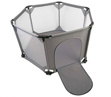Safetots Deluxe Fabric Playpen (Hexagonal), Grey, Baby / Infants Playpen Fun