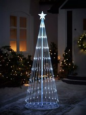 Very Home 6ft White Waterfall LED Outdoor Christmas Tree Light, FREE P&P, RQJ66.