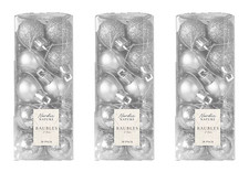 3 x CHRISTMAS TREE SILVER