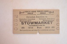 Railway Ticket BTC Swindon