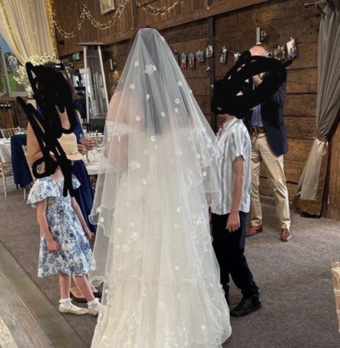 Floral wedding veil - floral,