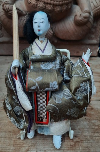 Antique japanese doll musha - antique,