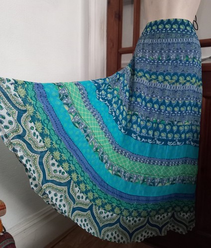Vtg look lined chiffon tiered - lined,