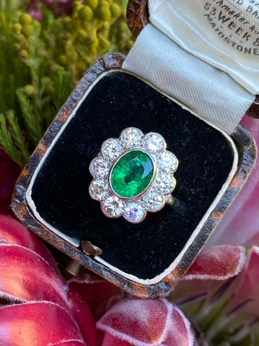 Victorian emerald and - emerald, diamond