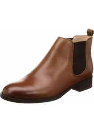 Clarks Ladies Netley Ella Tan Leather Chelsea Boots Size UK 3 D EU 35.5