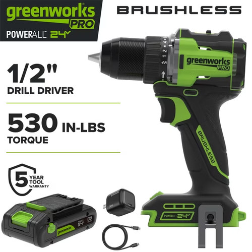 24v brushless 530 in - 24v, 1/2"