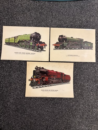 Vintage train pictures - train, x3