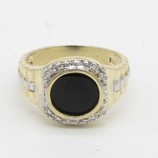 Railroad Round CZ Black Onyx