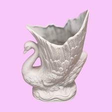 Portmeirion Parian Swan Vase