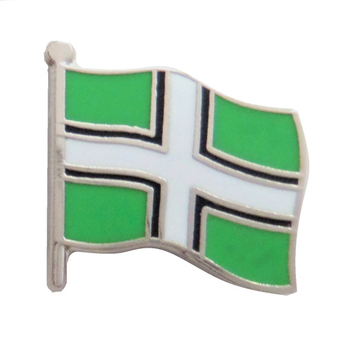 Devon county flag pin badge - flag,