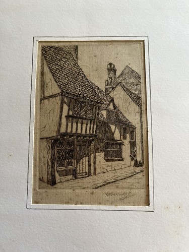 Original antique etching - original,