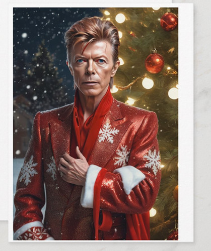 David bowie christmas card - card,