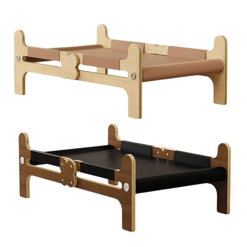 Wooden elevated dog - elevated, bed